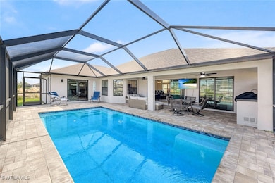 Outdoor pool featuring an outdoor living space, a