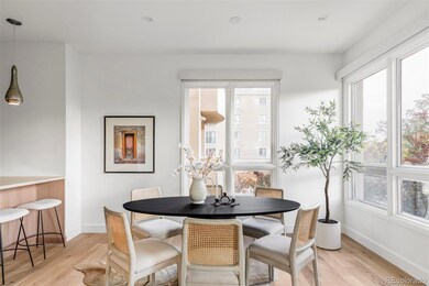 Dining room with corner views