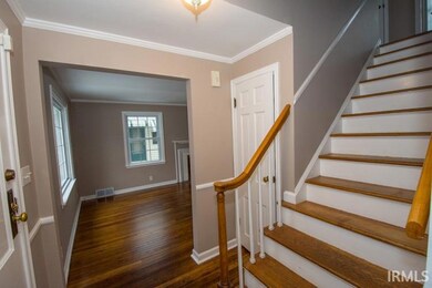 Beautiful wood staircase and floors.