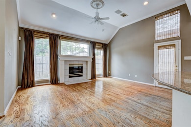 Family room with gas  fire place