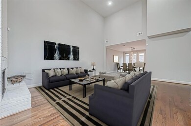 Staged design layout in the living room