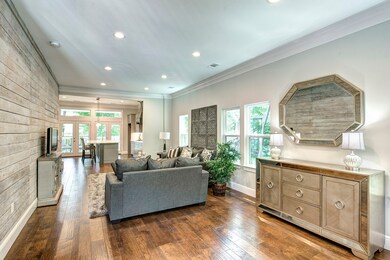 The living room opens to the fabulous kitchen with