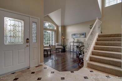Elegant tiled foyer