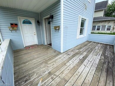 Front porch with entrance to both units