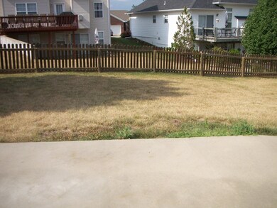 Fenced backyard