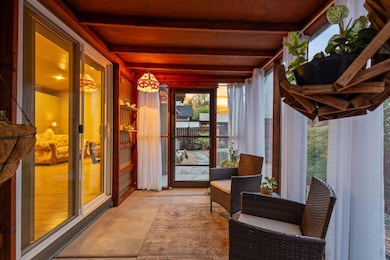 Inviting enclosed back patio