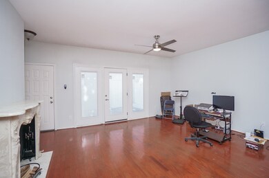 French door to the courtyard