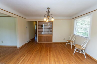 Dining room with built-in cabinets!