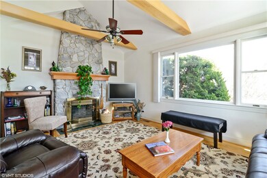 Living room with fireplace