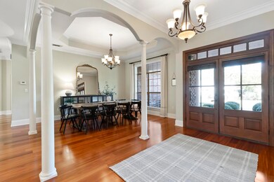 Foyer looking into formal dining room