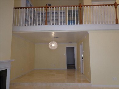 Formal dining and book cases on the landing/