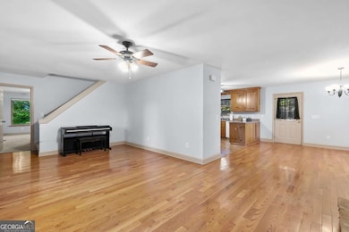 View of Family Room toward Dining Area and Kitchen