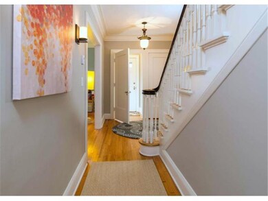 Main floor center hall with view of front entry