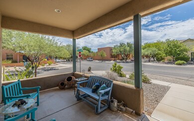 Looking out from Covered Front Porch