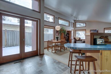 Deck access next to the kitchen . . .
