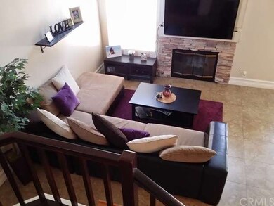 Family Room with Stack Stone Fireplace