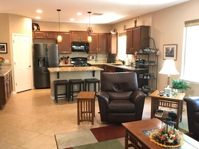 family room to kitchen