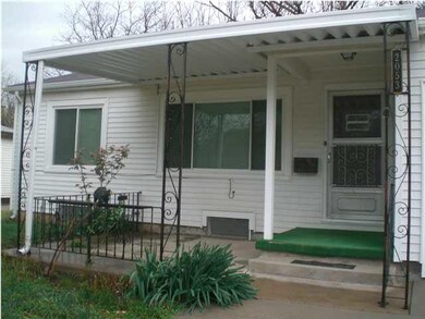 Close up of front porch