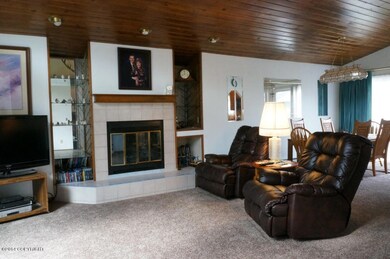 Living Room With Wood Burning Fireplace