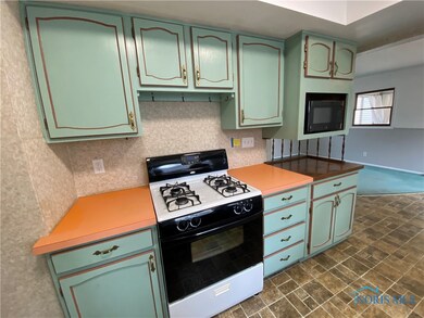 Kitchen with gas stove