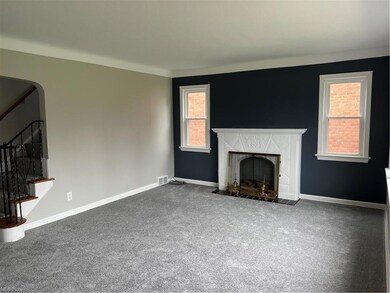Faux fireplace.