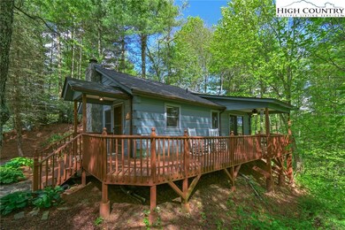 Wrap-around deck from the front of the house to th