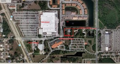 Birds eye showing driveway (redline) to OVR