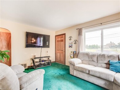 Family room in the front of the home