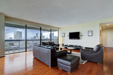 Enjoy the city views from the large floor to ceili