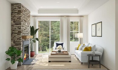 Great room with fireplace