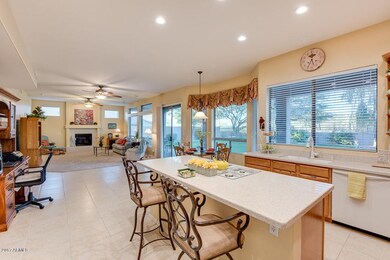 Expansive breakfast bar