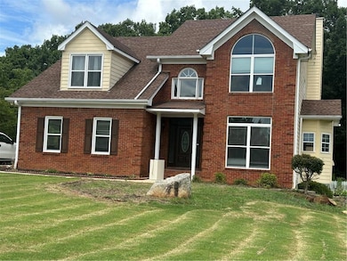 View of front of home with a front lawn