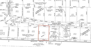Plat map of lot w/ boundary lines.