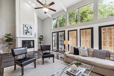 Formal living room with high ceiling, picture wind