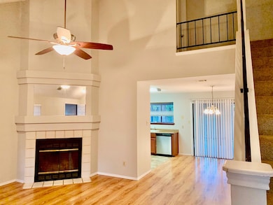 Unfurnished living room with a high ceiling, wood