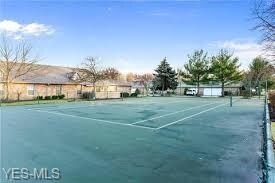 The tennis court is open during all of the warm mo