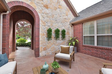 Bricked archway adds that custom touch with stone