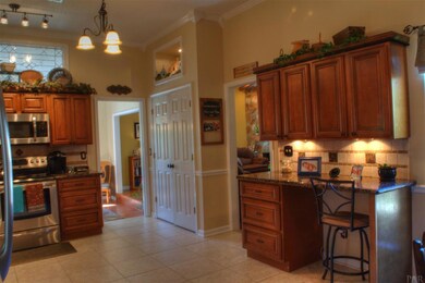 Handy kitchen desk to the right