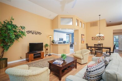 Combination living and dining room flow effortless