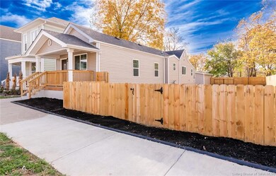 Public sidewalks, and area ready for landscaping.