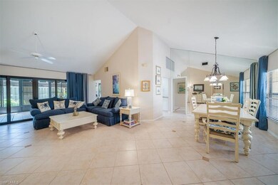 Large great room with soaring ceilings