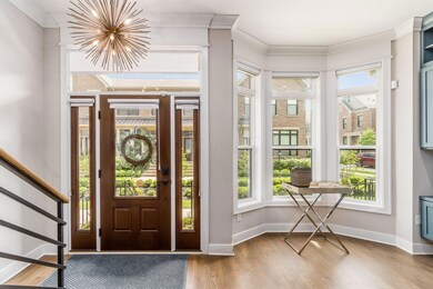 Front door with side lights