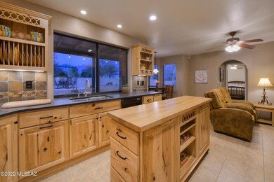 Kitchen with custom hickory cabinetry