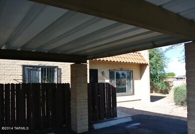 Front left & carport