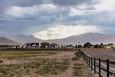 Mountain view with rural landscape