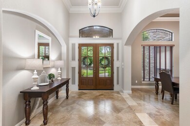 Another view of the formal entrance with the dinin