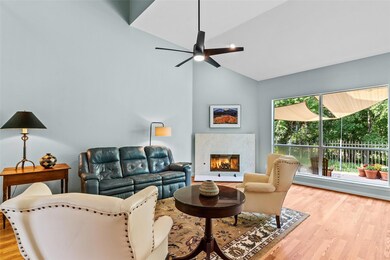 Family Room with fabulous view of the beautiful yard!