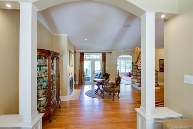 Walking into the home.