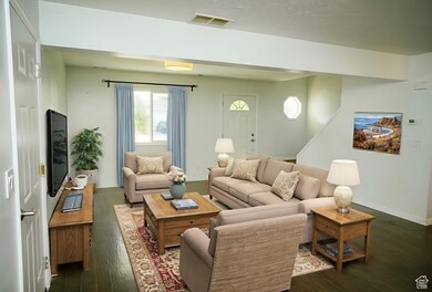 Virtually staged living room