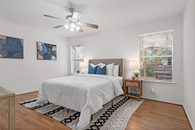 Light filled primary bedroom 